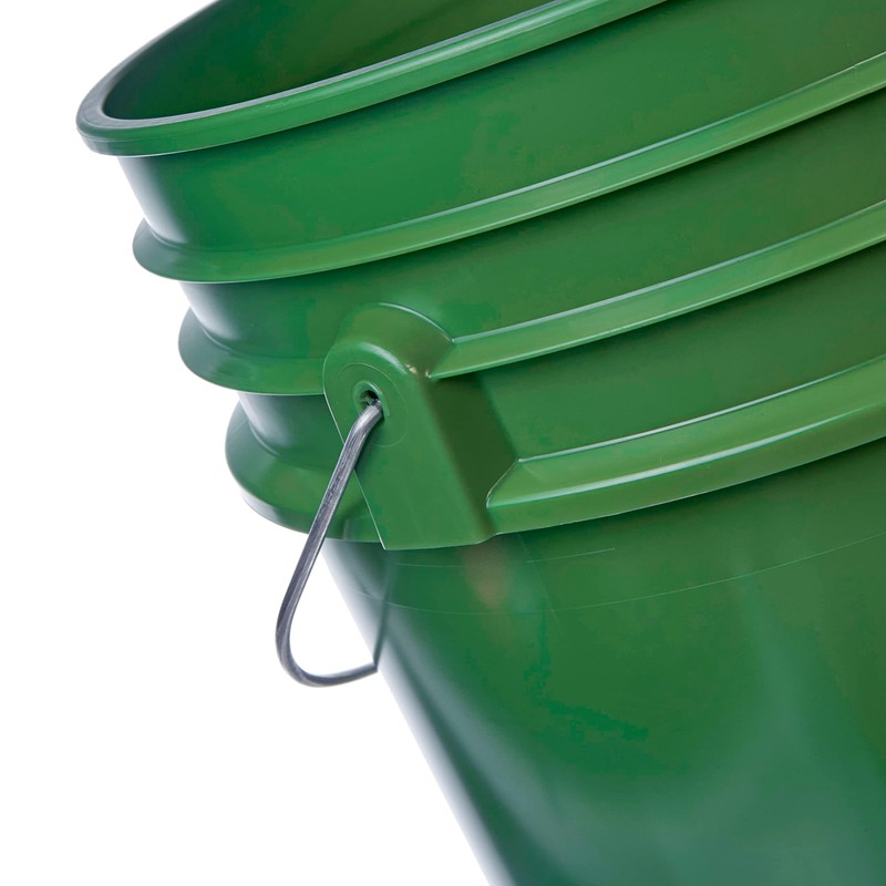 Hudson Exchange Premium 5 Gallon Bucket, HDPE, Green, 12 Pack