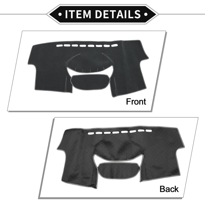 VekAuto Dash Cover Compatible for Toyota Yaris 2004-2011, Non-Slip Polyester