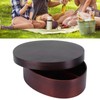 17.5x13.5cm Lunch Box Wooden Bento Box Portable Food Container for