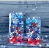 150 Floating Patriotic Red, Silver & Blue Stars+Gels Color Effects-Fill