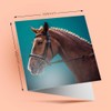 1 x Greeting Card Chestnut Dressage Stallion Horse - Blank