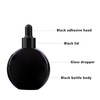 PYAWI 6Pcs,2 oz Black Glass Dropper Bottles for Essential Oils,60ml