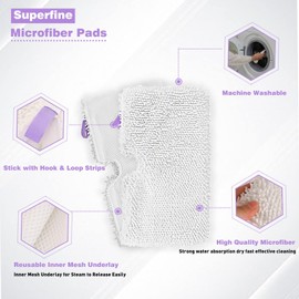 Tidy Monster - almohadillas para orejas de repuesto de microfibra para trapeador de vapor Shark Steam Pocket S3500 Series S3501 S3601 S3550 S3901 S3801 SE450 S3801CO S3601D, lavables a máquina, fácil limpieza (2)