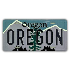 Oregon Trail License Plate Magnet, Scenic State Souvenir, 3.5 Inches