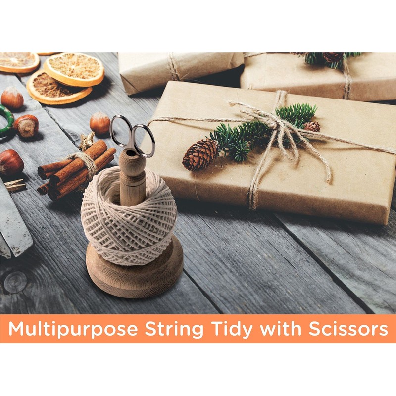 Muldale Traditional Twine Holder with Natural Cotton String and Stainless