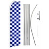 Unbranded Blue & White Checkered Advertising Swooper Feather Flutter Flag