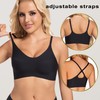 PRETTYWELL Bralettes for Women Padded, Cross-Back Bras for Women Wirefree,