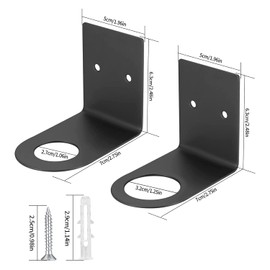 Mifrsnu 2 Pcs Soap Bottle Dispenser Holders, Wall Mounted Soap Pump Bottles Dispenser Stands, Stainless Steel Shampoo Dispenser