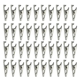 40Pcs Metal Alligator Clips1.06in/ 27mm, Crocodile Clamps Spring Clamps Test Line Crocodile Clips for Laboratory Electric Testing Work and Cable Lead Clip