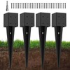 4 Pack 4x4 Fence Post Anchor Ground Spike – Heavy
