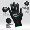 OKIAAS Safety Work Gloves PU Coated, Black Polyester Protective Gloves,12