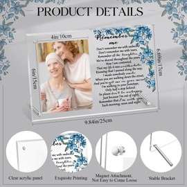 Roowest Flower Memorial Picture Frame Sympathy Gifts for Loss of Loved One Passed Away Gifts Acrylic Magnetic Photo Frames Memorial Bereavement Gifts for Mom, Dad, Family, 7 x 10 Inch