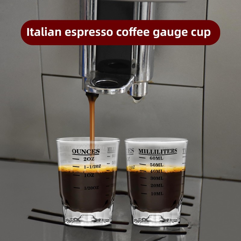 2 OZ 4 Features Shot Glasses Measuring cup Liquid Heavy