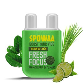 SPOWAA Inhalador Nasal (FRESH FOCUS) - Inhalador Nasal Doble Portátil - AROMATERAPIA EN TU MANO Aceites Naturales - Inhaladores Nasales Portátiles - Respira Mejor & Fácil con Frescura Relajación Alivia Fatiga Estrés Menta Natural