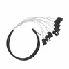 MCIO 8i to 8xSATA3.0 Cable 19.7 Inch Silver Plated OFC