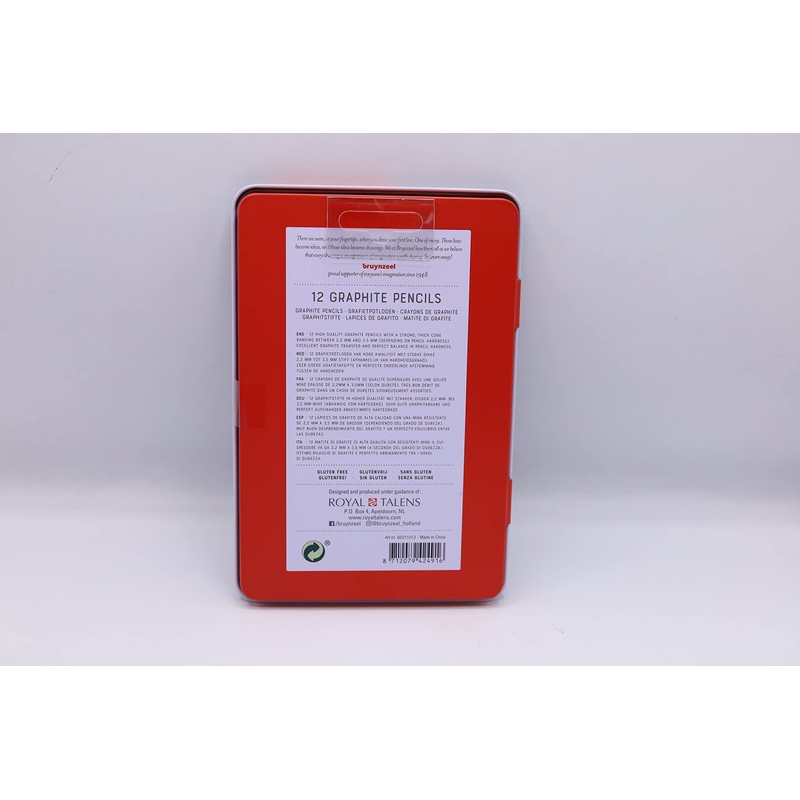 Bruynzeel Expression Graphite Pencils 12-Piece Set in Tin