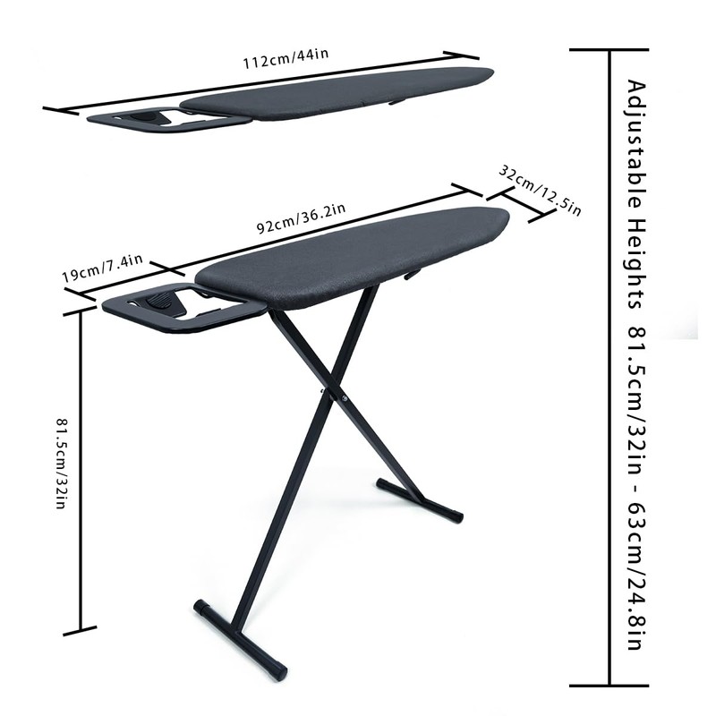 Duwee 12"x36" Ironing Board with Heat Resistant Cover and Thicken