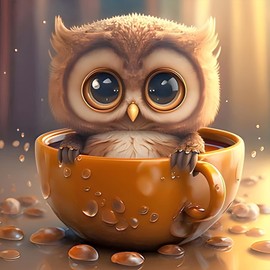 DPHERO 5D Owl Diamond Painting Kits for Adults, Owl Diamond Art Kits for Beginners,Round Full Drill Cup Diamond Painting Art,DIY Paint with Diamonds Owl Gem Painting Art 12x12 inch