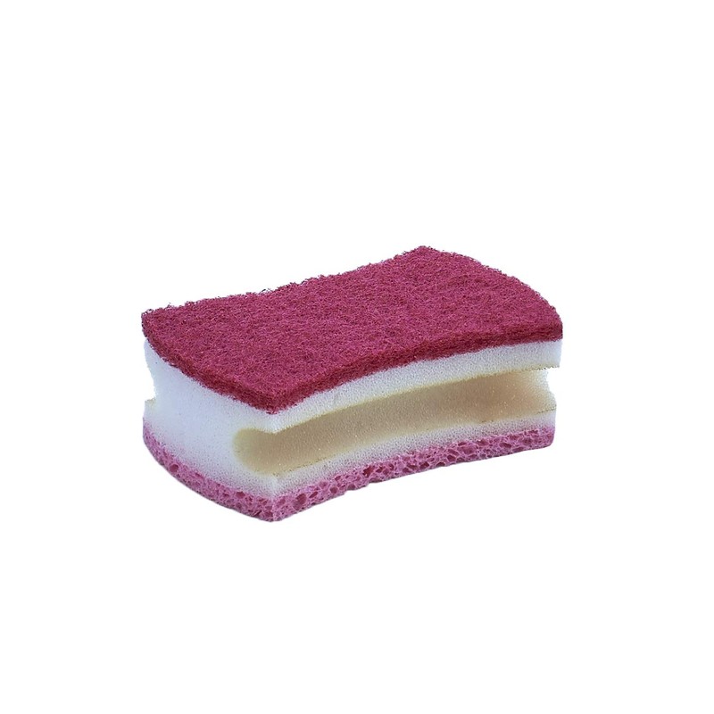 Non-Scratch Scrub Sponge with A Comfortable Grip, Heavy Duty Duel