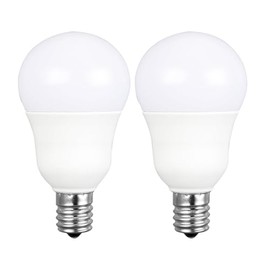 LIDESENMO 2-Pack E17 Intermediate Base LED Ceiling Fan Light Bulbs, A15 5W (40-Watt Equivalent) G14 Globe Light Bulbs, Non-Dimmable, Chandelier Lighting Globe Bulb (Daylight White 5000K)