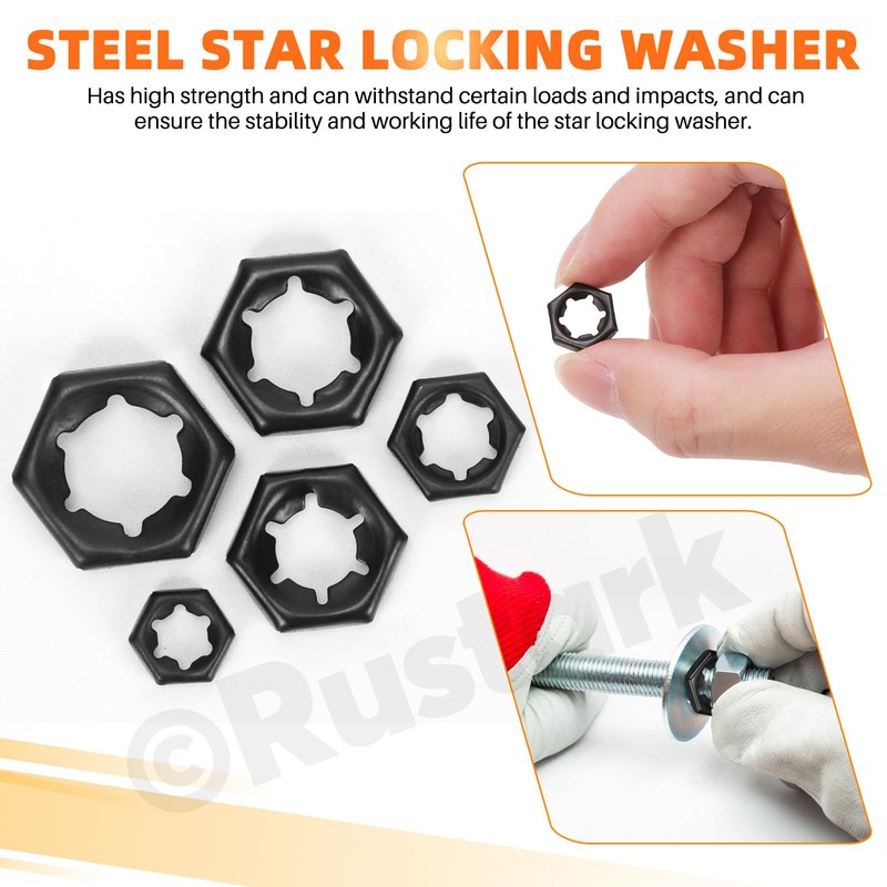 Rustark 105Pcs M6 M8 M10 M12 M14 65Mn Push On