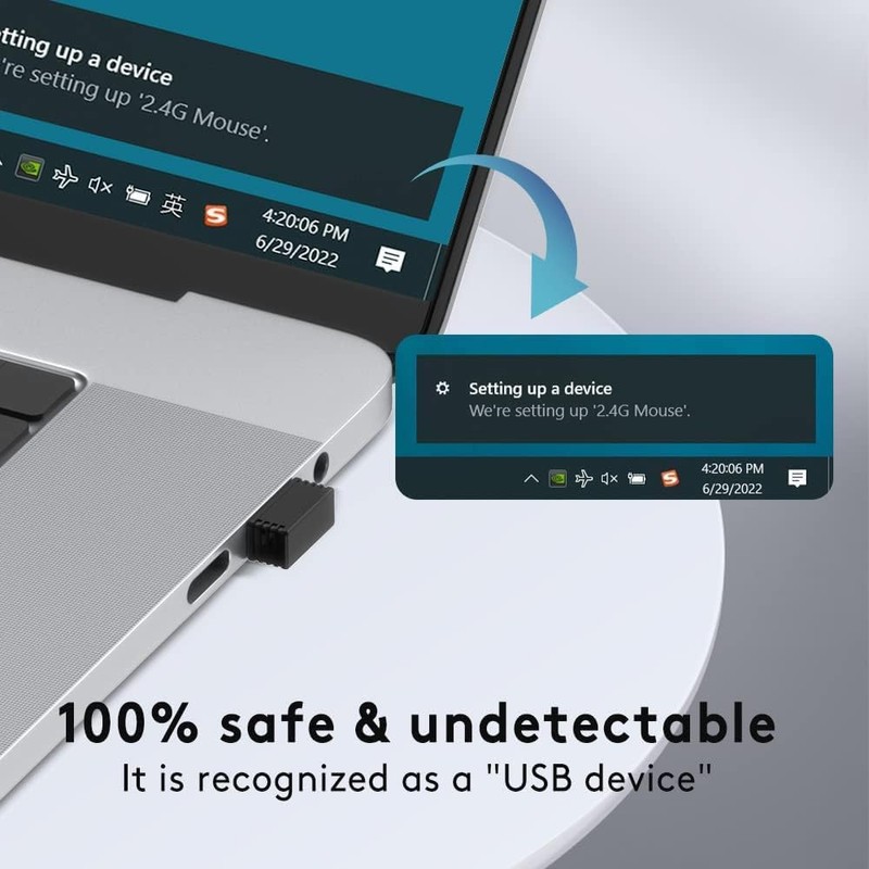 Undetectable USB Mouse Jiggler - Silent & Portable Mouse Mover