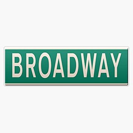 New York Street Sign - Broadway. Vinyl Decal Wall Laptop Bumper Sticker 5"