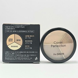 The Saem Cover Perfection Triple Pot Concealer 13g No. 02 Contour Beige Dark Circle Cover Blemish Cover / 더샘 커버 퍼펙션 트리플 팟 컨실러 13g 02호 컨투어베이지 다크서클커버 잡티커버