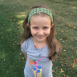 Wardani,Cotton Crochet headband bra strap adjustable elastic Earth-tone (Brown)