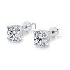 BLINGDIARY Moissanite Stud Earrings, 925 Sterling Silver 18K White Gold