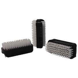 PARSA Beauty Double Sided Hand Brush Nail Brush - Nail Brush Set (3 Pieces Black) - Hand Wash Brush for Bathroom, Toilet, Sink, Workshop