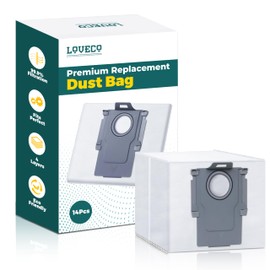 LOVECO 14 Pack Q5 Dust Bag Compatible for Roborock S8+ S7/Q5 Q7 Q8 Series, Q5 Pro/Max/Max+, Q5+, Q7 Max/Max+, S8 Pro Ultra, S7 MaxV Ultra, Q8 Max/Max+ Vacuum, Disposable Bag