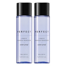 Missha Perfect Makeup Waterproof Lip and Eye Remover, 2 pieces, 100ml / 미샤 퍼펙트 메이크업 워터프루프 립 앤 아이 리무버, 2개, 100ml