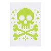 'Pixel Skull' Temporary Tattoo - Water Resistant, Skin-Safe, Non-Toxic Transfer