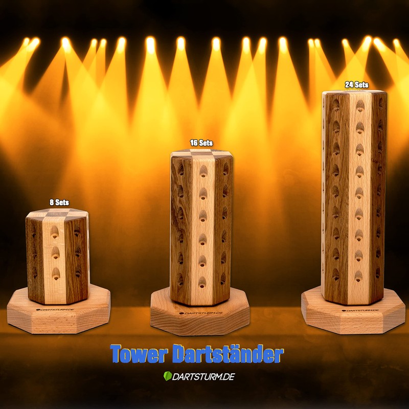 DartSturm.de - Tower Dart Stand ItemShape 16 Compartments