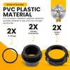 2 Pack 270100 Black Pool Valve Adaptor Replacement Kit Fit
