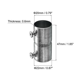 uxcell EMT Coupling, 20mm(13/16 inch) EMT Set Screw Coupling Conduit Fittings 47mm Length Electrical Conduit Pipe Connector 0.6mm Wall Thick, 10 Pack