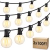 Mlambert 300Ft(3x100Ft) LED Outdoor String Lights Dimmable Waterproof G40 Globe