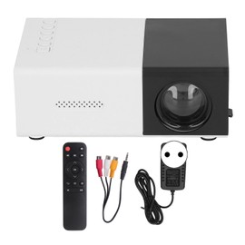 Mini Projector Built in Speakers Diffuse Reflection Imaging Black 1080P Portable Movie Projector 100‑240V EU Plug
