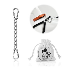 Ozzynods Dog Collar Safety Clip, Chew Proof Prong Collar Double Ended Backup Clasp Stainless Steel, Heavy Duty Dog Chain Leash Connector for Harness, Pinch, Gentle Lead with Carabiner, 8in