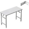 Folding Stainless Steel Table for Kitchen Outdoor Camping Maintenance Room
