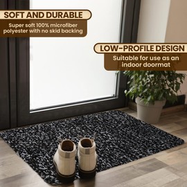 RugMast Indoor Door Mat, 20"x30" Absorbent Non-Slip Mat with Rubber Backing, Front Door Mat Indoor Entrance Floor Mats, Dirt-Resistant, Washable Low-Profile Entryway Mat