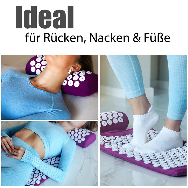 BigDean Acupressure Mat with Cushion & Cover to Increase Well-Being