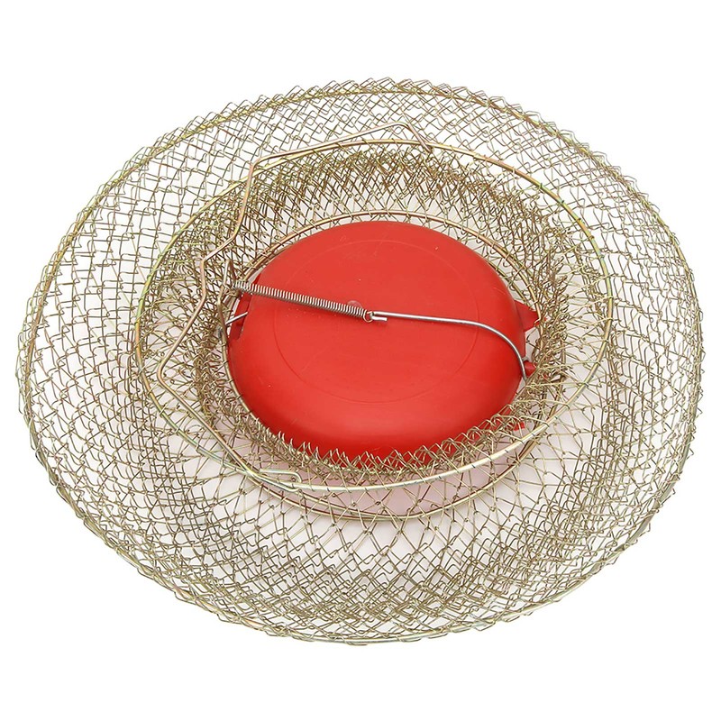 Stainless Steel Foldable Round Portable Fish Shrimp Basket Fishing Net