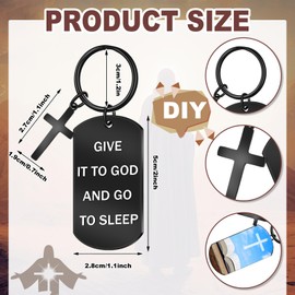 Gisafai 30 Pcs Engravable Metal Keychain Stainless Steel Blanks Key Jewelry Blanks Tags for DIY Graduation Crafts Gifts(Black)