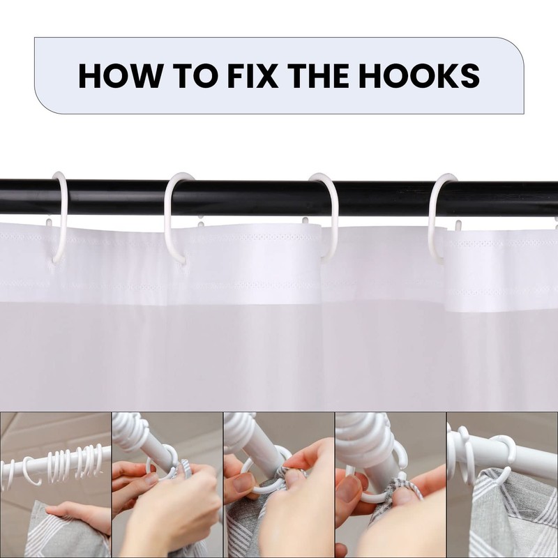 WedDecor Shower Curtains Mould Proof Resistant, Waterproof PEVA Shower Curtain