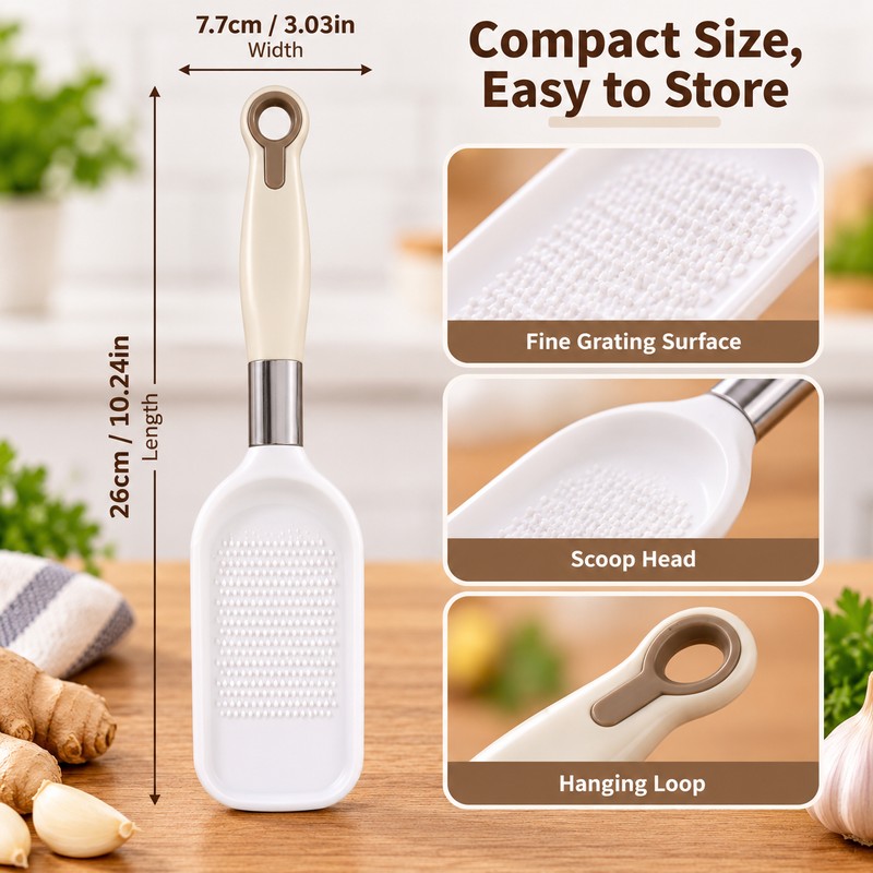 Manual Ginger Grater for Garlic & Produce – Compact ABS
