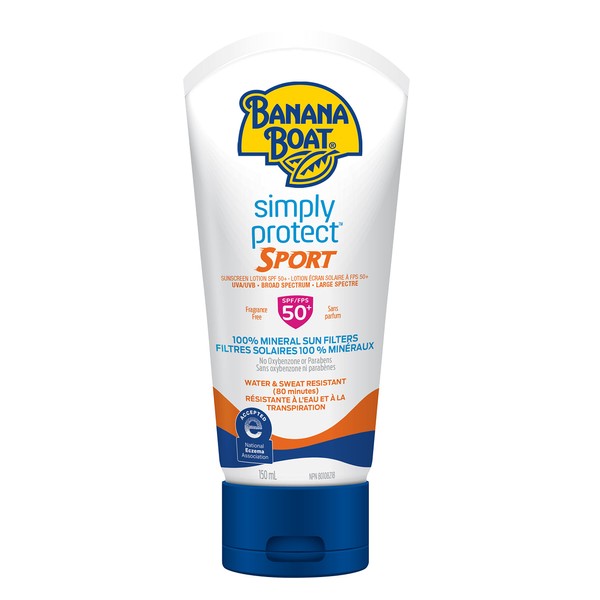 Banana Boat Simply Protect Sport Sunscreen Lotion, SPF 50+