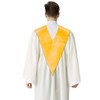 IvyRobes Unisex One-Color V Shape Choir Stole With Cross Gold