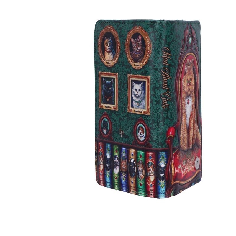 Nemesis Now Lisa Parker Mad About Cats Embossed Wallet Green